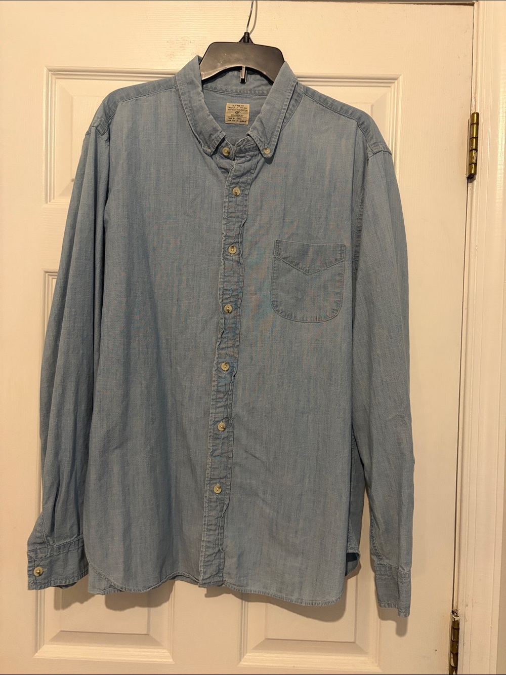 J. Crew Light Blue Denim Button-Down Shirt